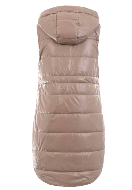 Damska Kamizelka Bezrękawnik Izaura Beżowy