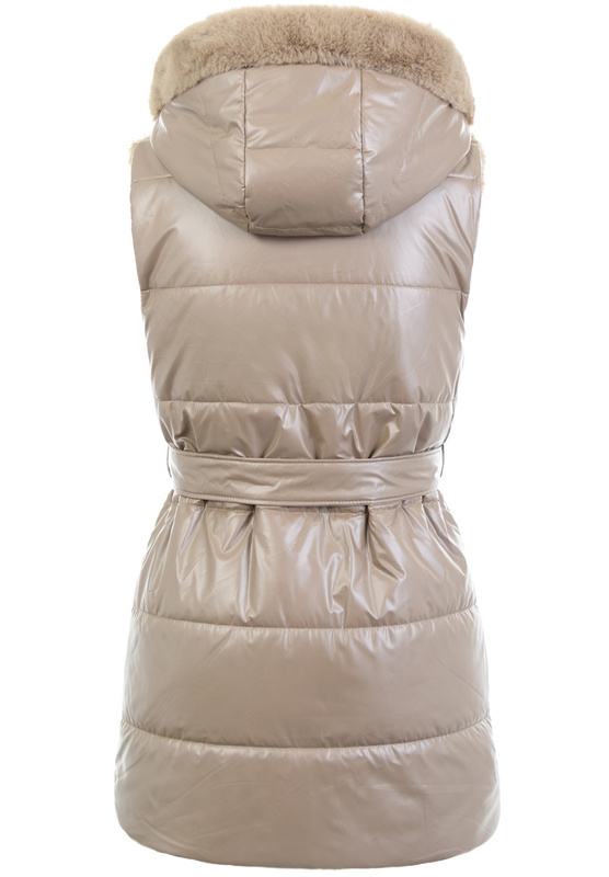 Damska Kamizelka Bezrękawnik Berta Beżowy