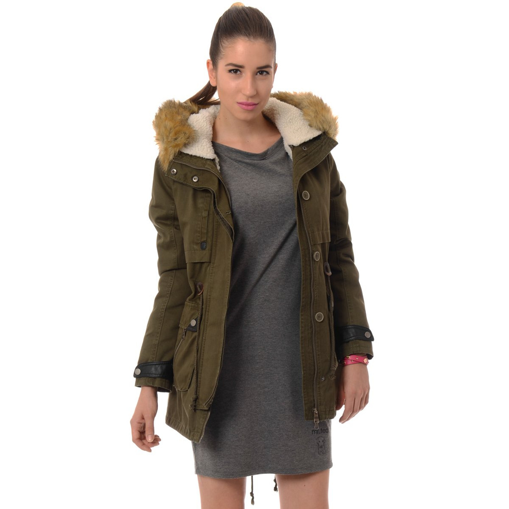 Damska Parka Kurtka Wiosenno Zimowa 2w1 Benita Zielona