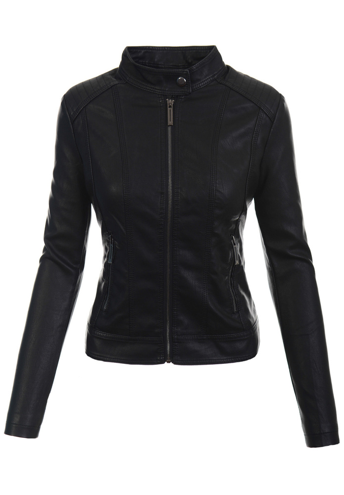 Damska Kurtka Ramoneska Adelajda Czarna