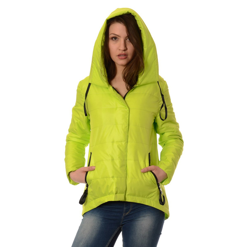 Damska Kurtka Wiosenno - Jesienna Asymetryczna Anna Limonkowa