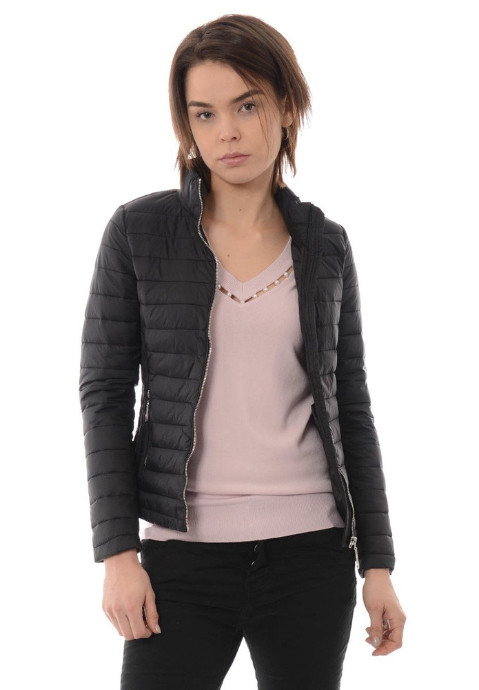 Damska Wiosenna Kurtka Czarna