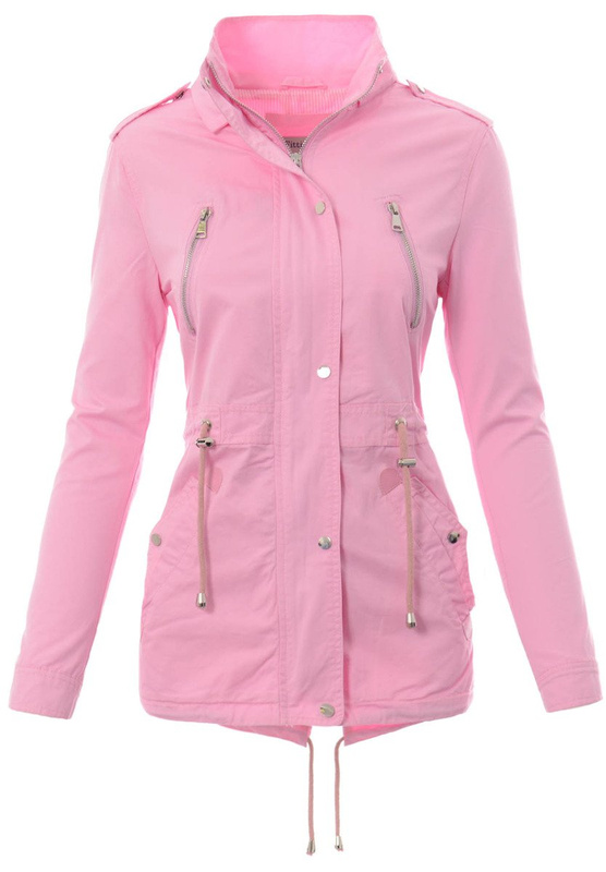 Damska Kurtka Parka Wiosenna Ksenia Różowa