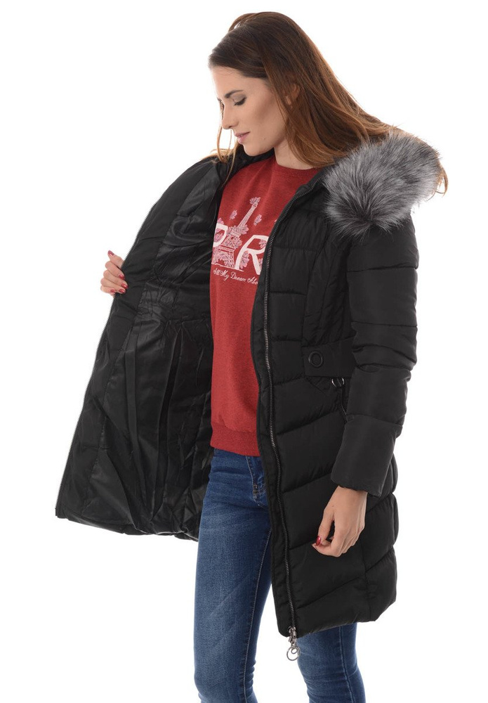 Damska Zimowa Kurtka Ortalionowa Elif Czarna