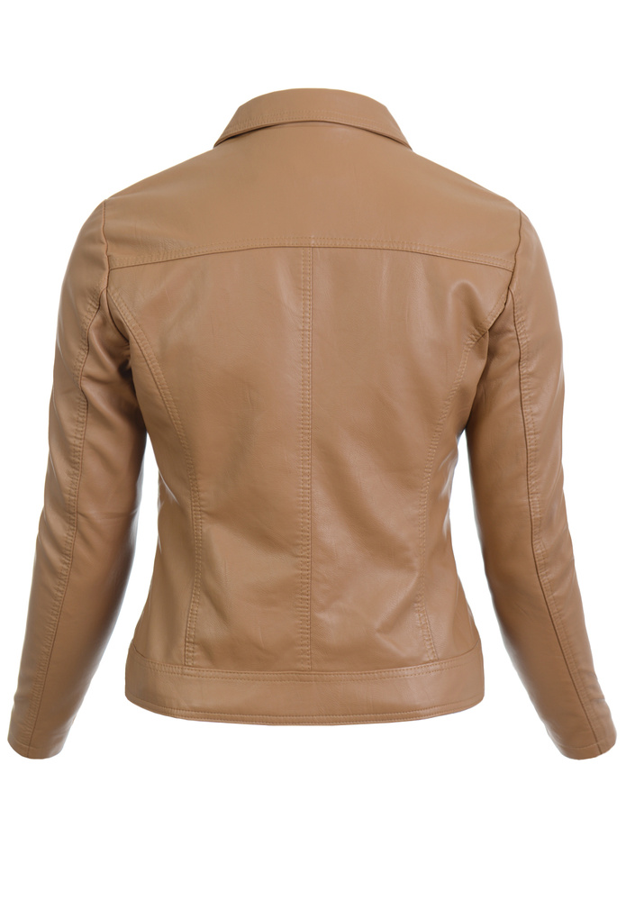 Damska Kurtka Ramoneska Alana Jasno Brązowa