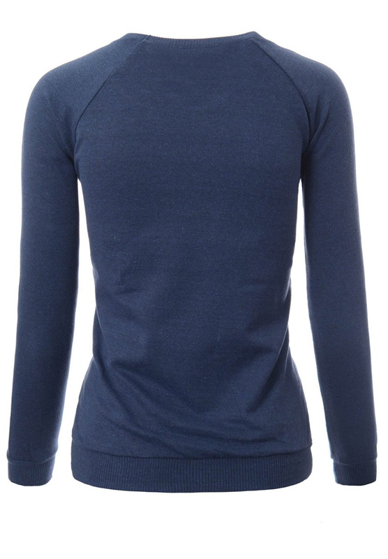 Damska Bluza Bawełniana Nadruk FOLLOW YOUR DREAMS Granatowa