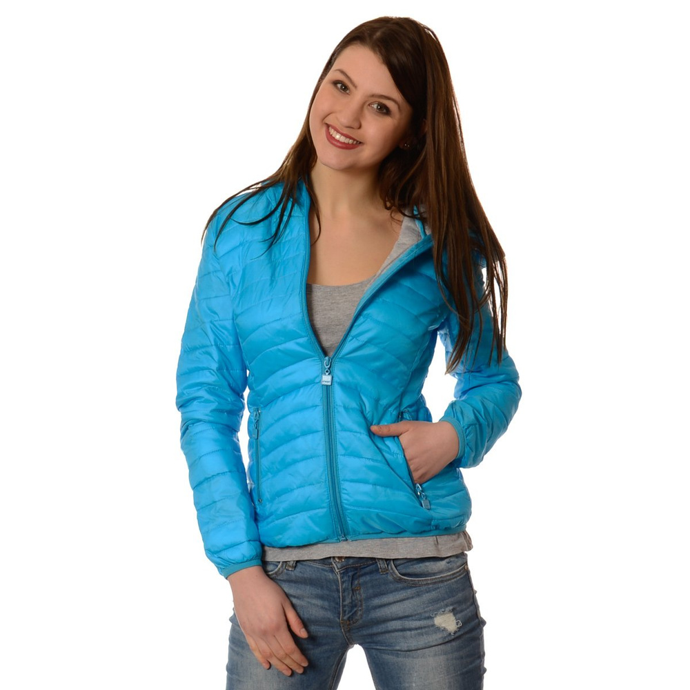 Damska wiosenna kurtka ortalionowa niebieska