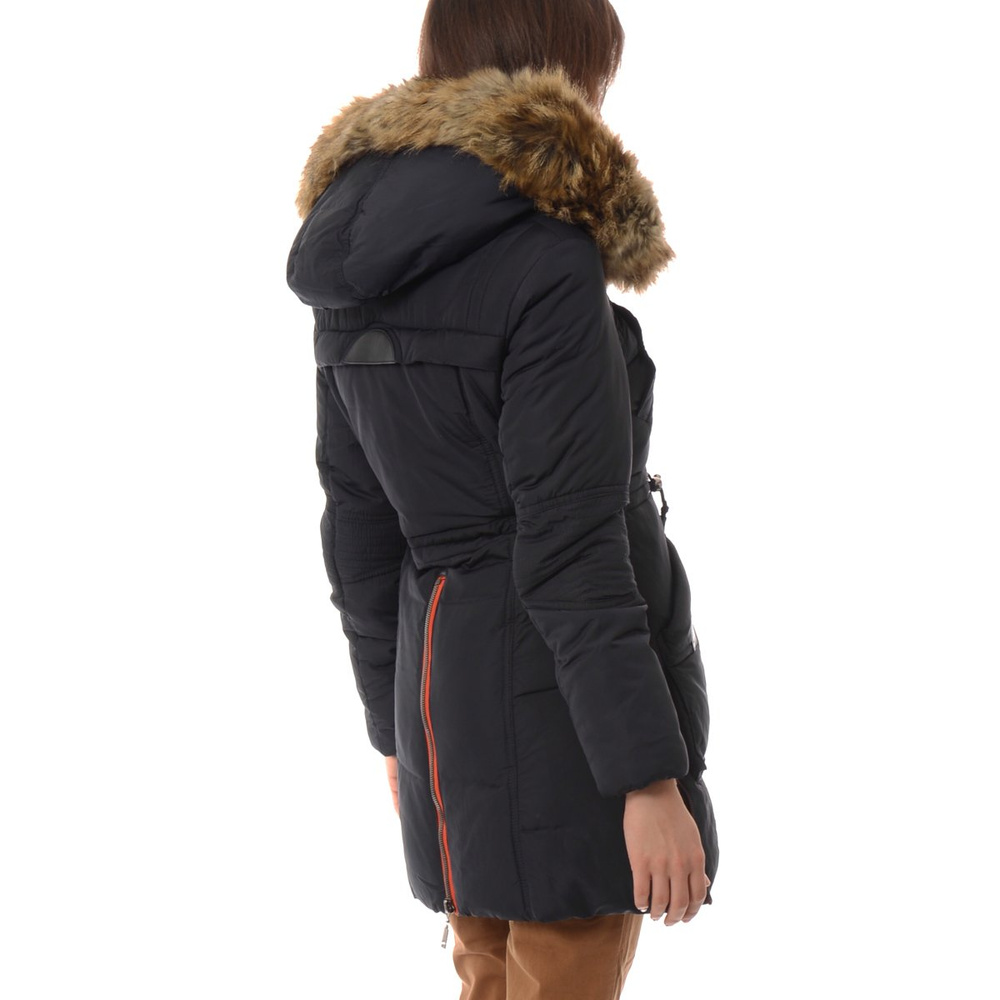 Damska Zimowa Kurtka Płaszczyk Granatowa