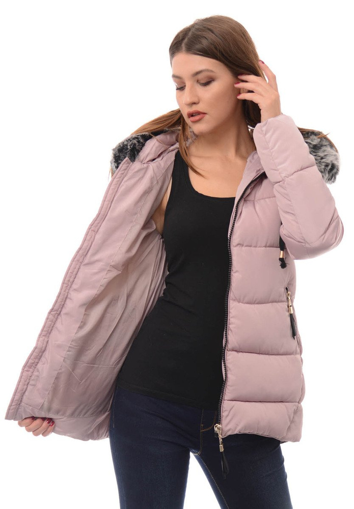 Damska Zimowa Kurtka Ortalionowa Melani Różowa