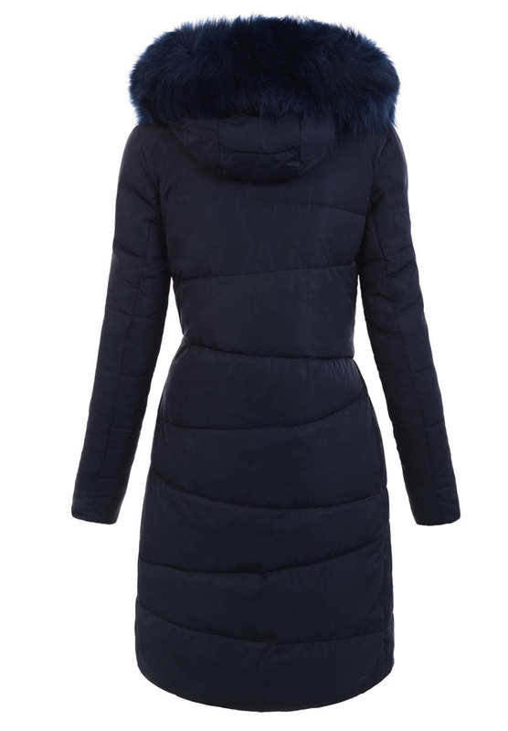 Damska Ortalionowa Kurtka Lucyna Ciemno Granatowa