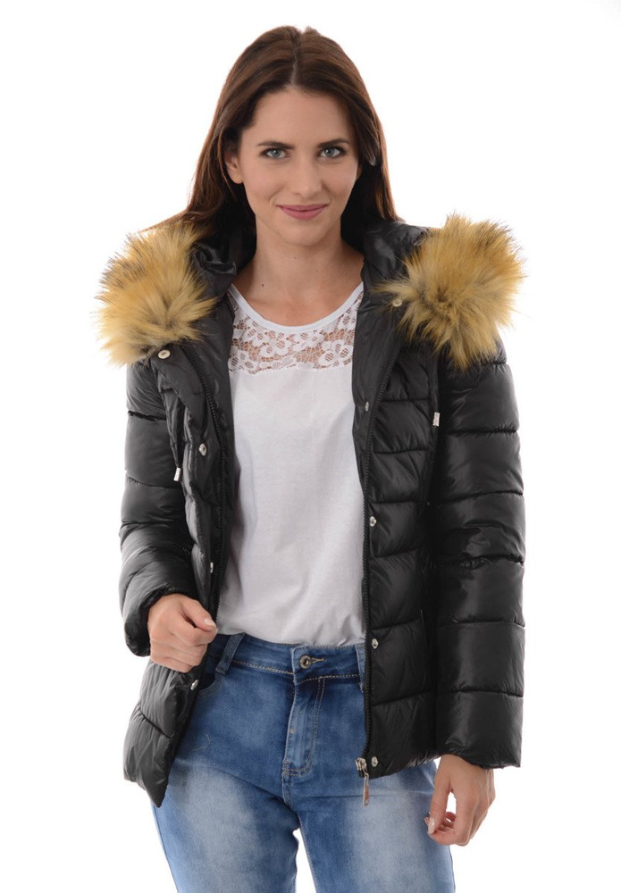 Damska Zimowa Kurtka Ortalionowa Honorata Czarna