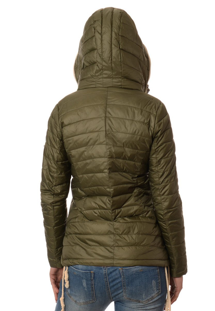 Damska Jesienna Kurtka Ortalionowa Eva Zielona