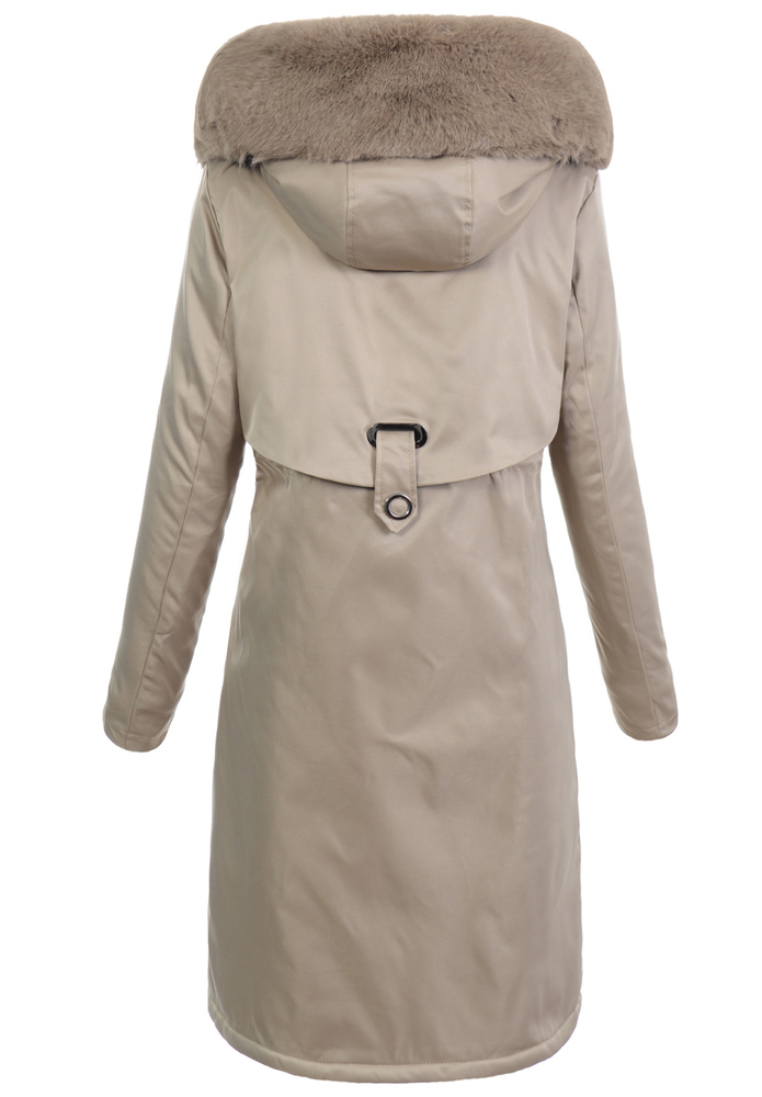 Damska Kurtka Parka Zimowa Natalia Beżowa