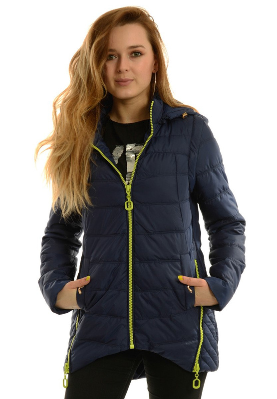 Damska Jesienna Wiosenna Kurtka / Bezrękawnik 2w1 Granatowa