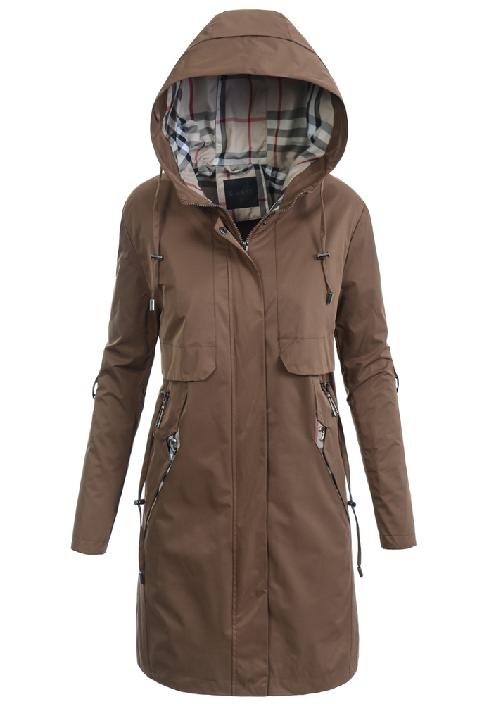 Damska Kurtka Parka Wiosenna Matylda Brązowa