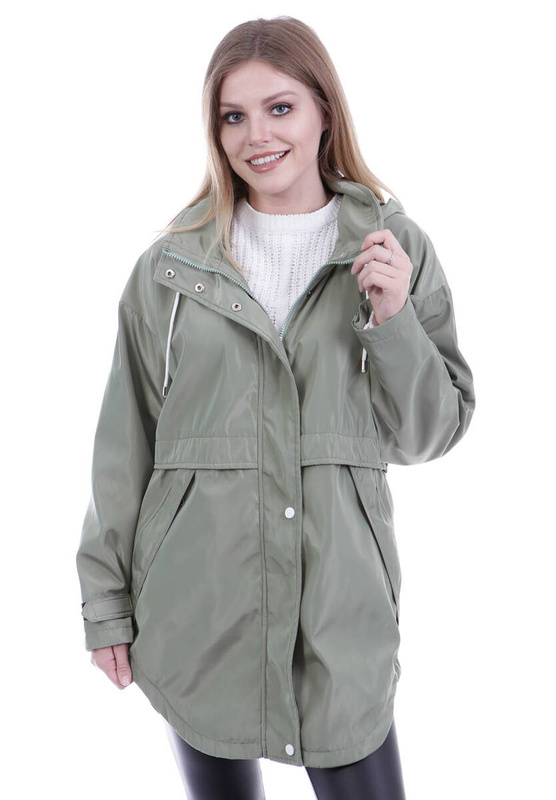 Damska Kurtka Parka Wiosenna Ksenia Zielona