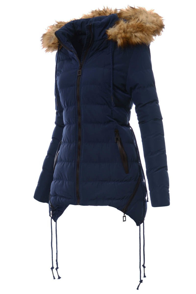 Damska Zimowa Kurtka Ortalionowa Granatowa