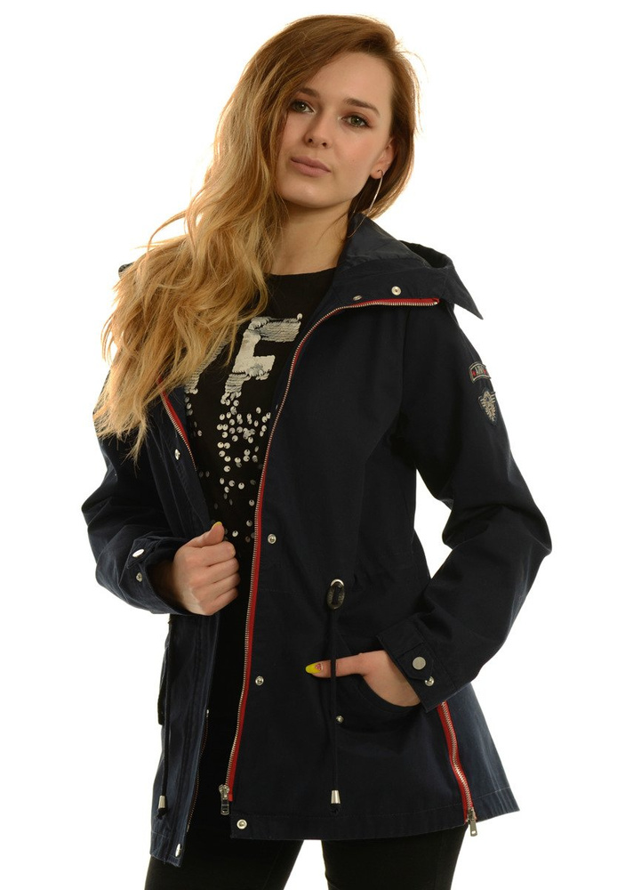 Damska Kurtka Parka Wiosenna Nataly Granatowa