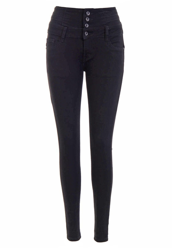 Damskie Spodnie Jeansowe Czarne