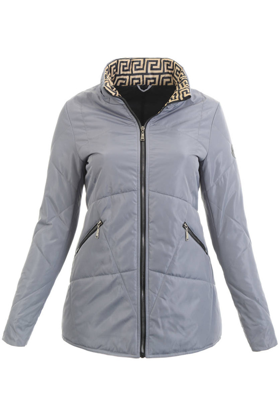 Damska Wiosenna Kurtka Mieczysława Szara