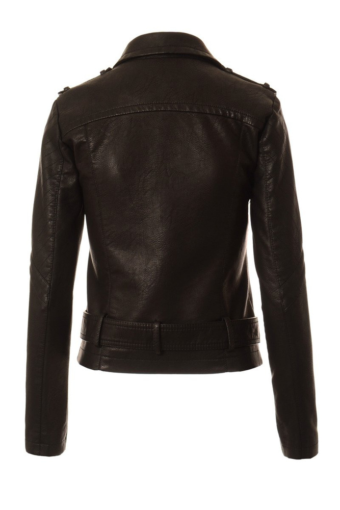 Damska Kurtka Skórzana Ramoneska Suzana Czarna