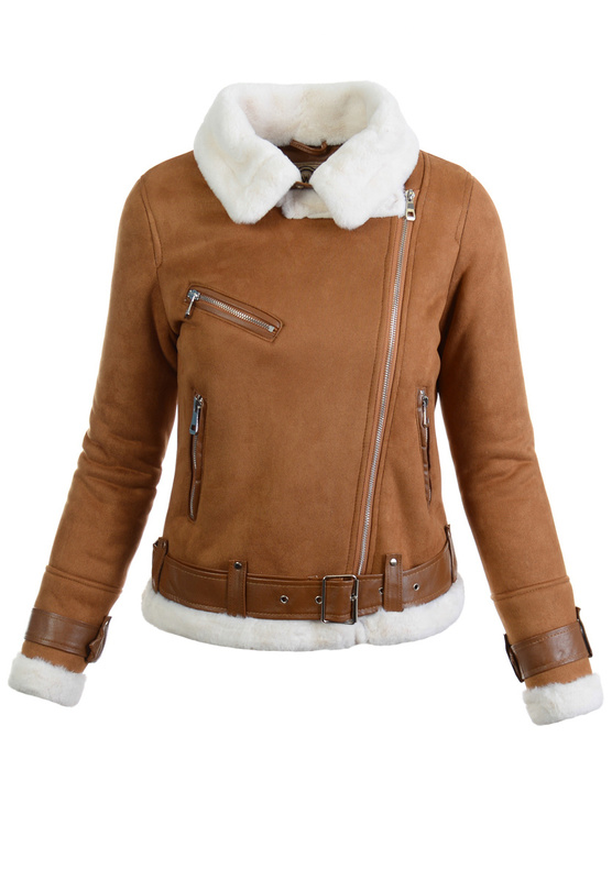 Damska Zimowa Kurtka Kożuszek Daisy Brązowy