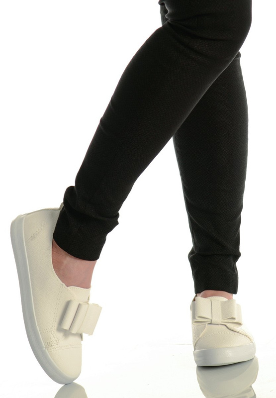 Trampki Slip On Platforma Białe
