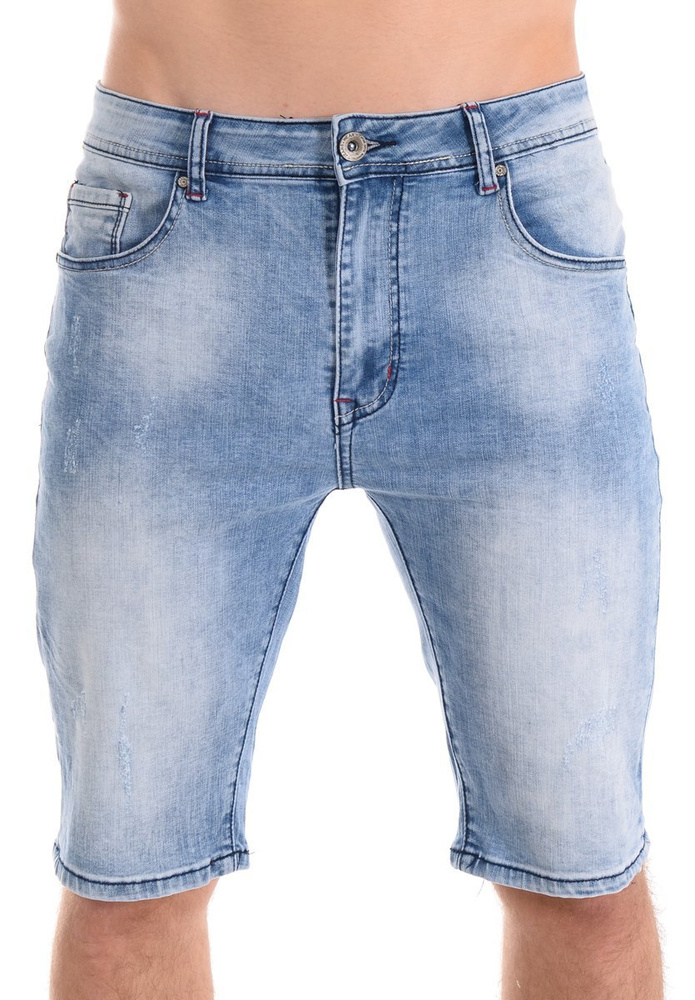 Męskie Spodenki Jeansowe Niebieskie