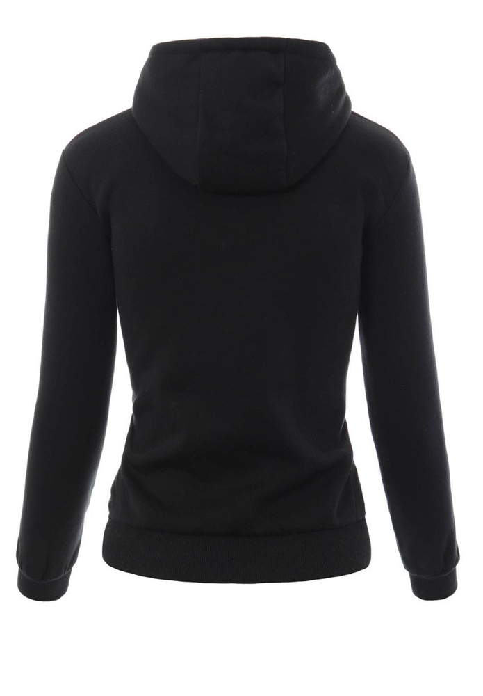 Damska Bluza Bawełniana Z Kapturem Czarna