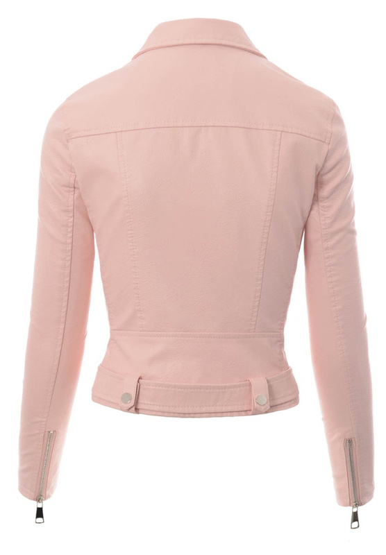 Damska Kurtka Ramoneska Angelika Różowa