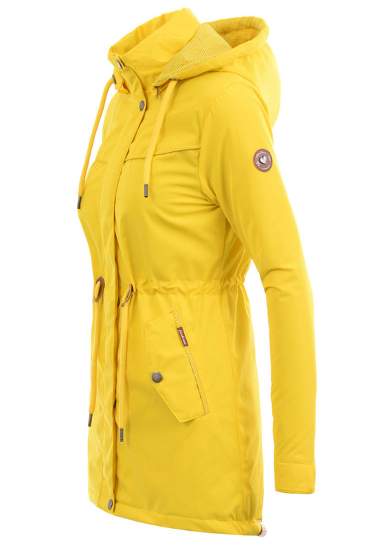 Damska Kurtka Parka Wiosenna Madlen Żółta