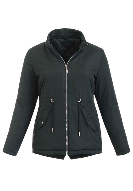 Damska Wiosenna Kurtka Franciszka Ciemnozielona