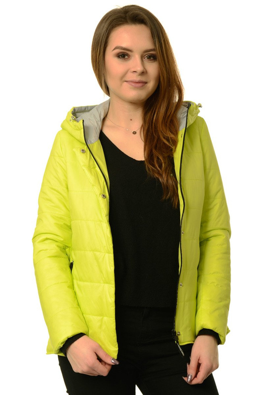 Damska Jesienna Wiosenna Kurtka Paula Limonkowa