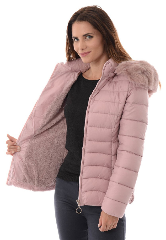 Damska Zimowa Kurtka Ortalionowa Daria Różowa