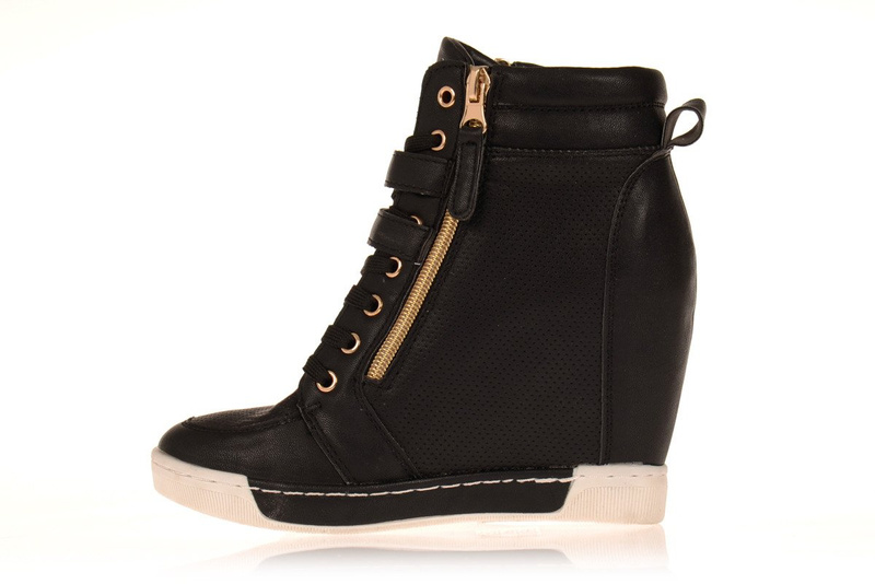 Trampki Sneakersy Koturny Vices Czarne