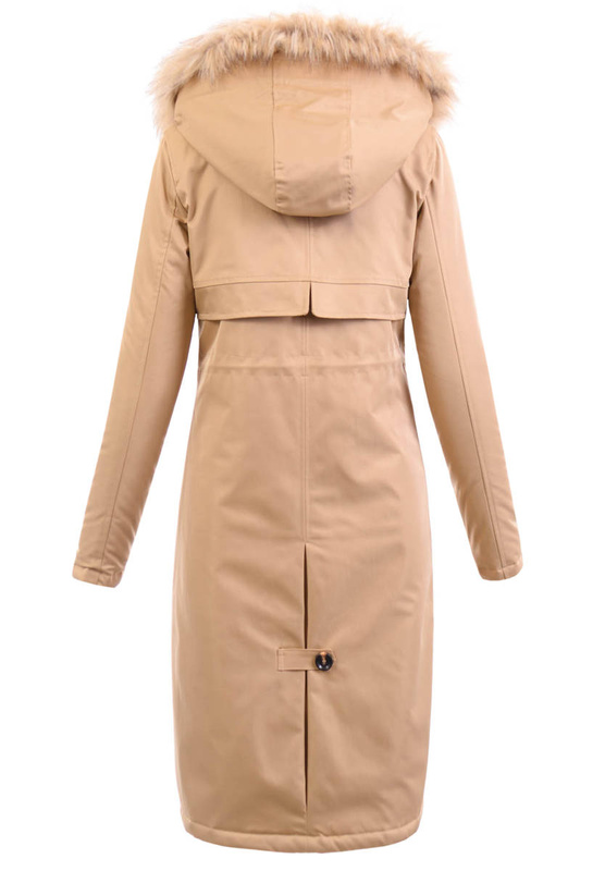 Damska Kurtka Parka Zimowa Selena Beżowa