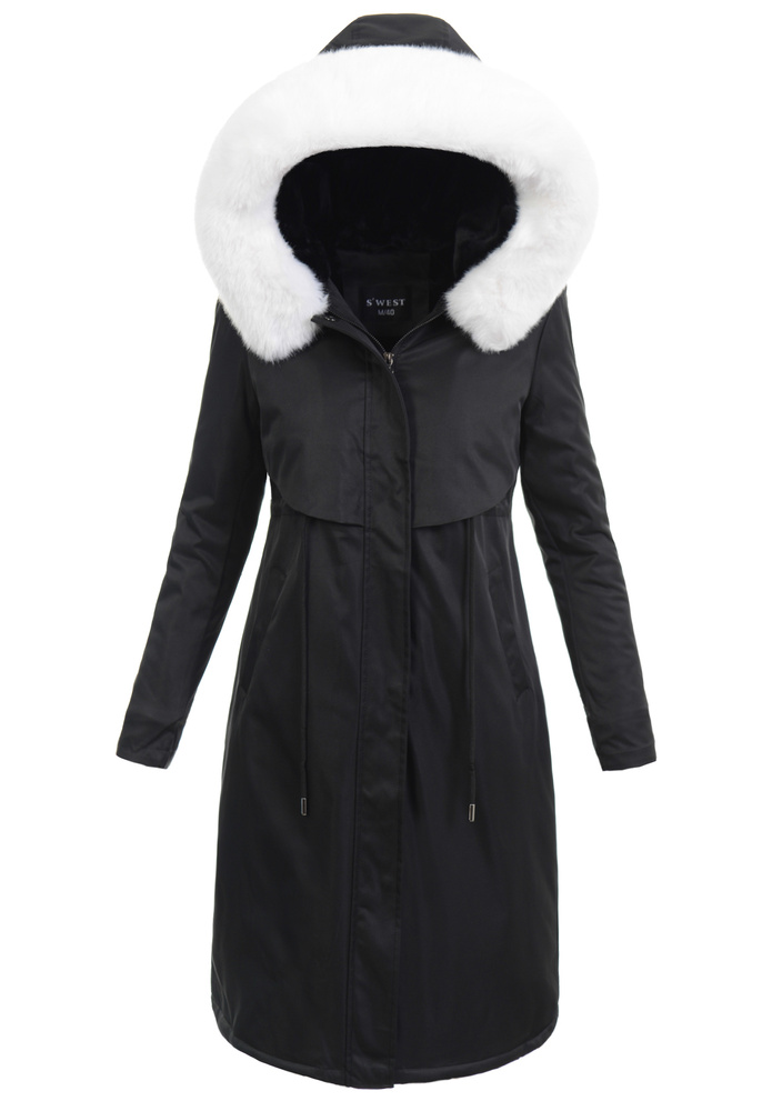 Damska Kurtka Parka Zimowa Natalia Czarna