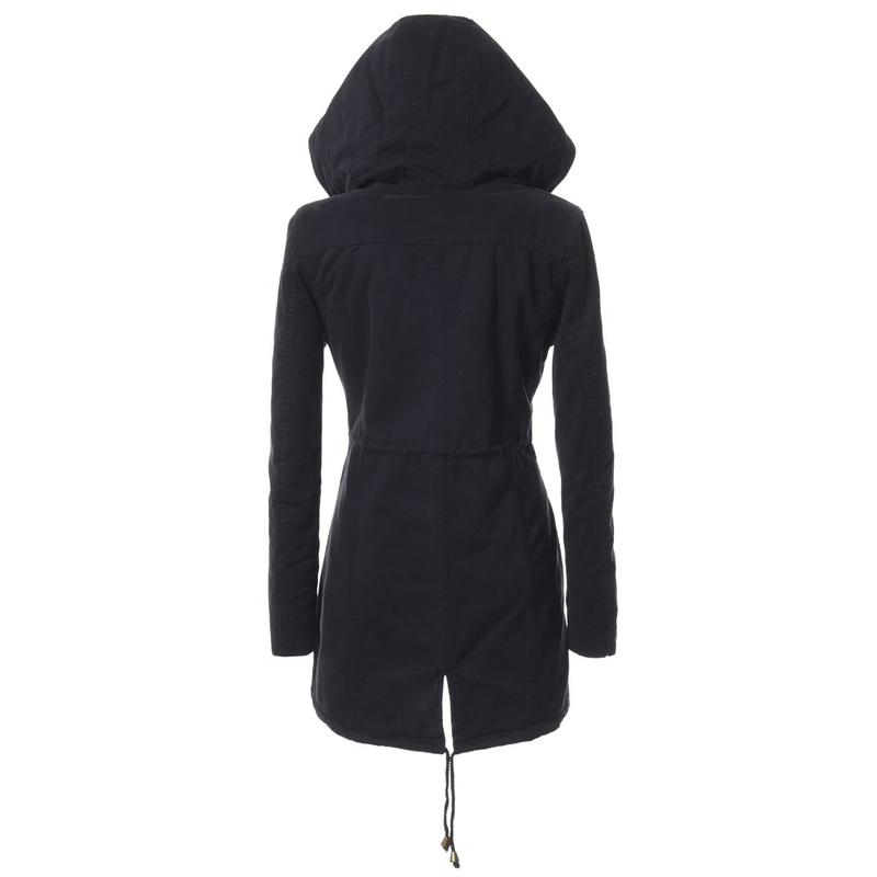 Damska Kurtka Parka Zimowa Granatowa