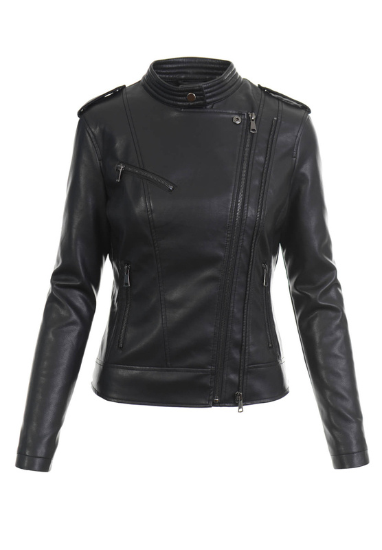 Damska Kurtka Ramoneska Emilia Czarna