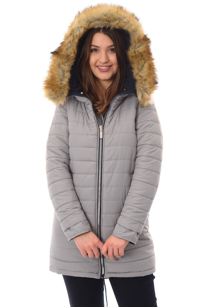 Damska Dwustronna Zimowa Kurtka Molly Granatowa