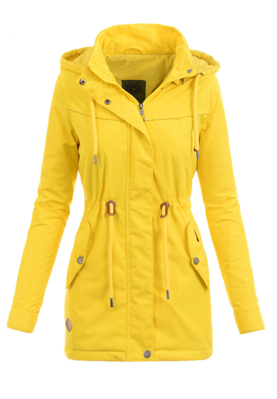 Damska Kurtka Parka Wiosenna Madlen Żółta