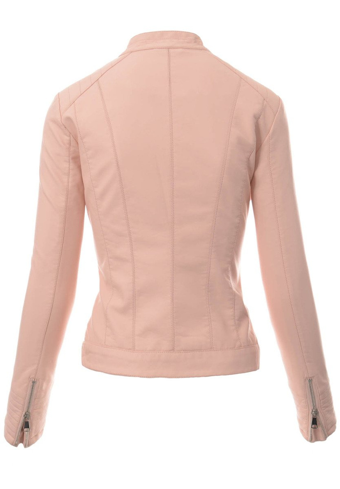 Rewelacyjna Damska Kurtka Ramoneska Flora Różowa