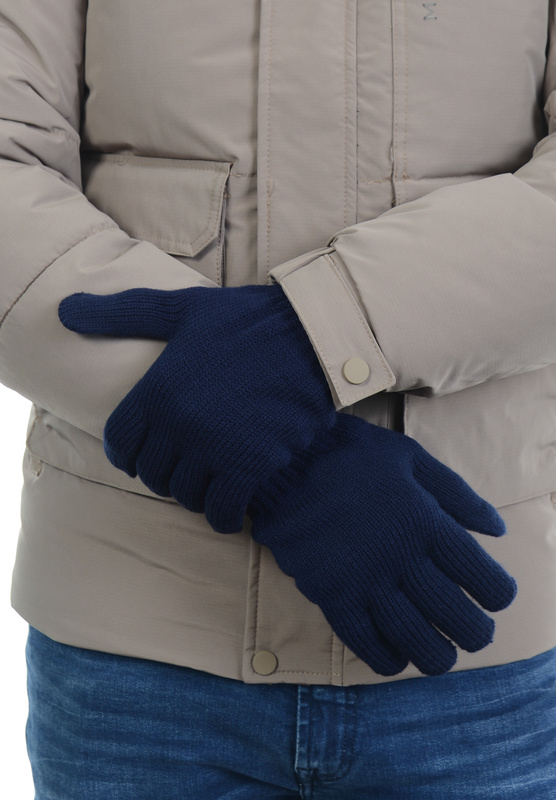 Męskie Rękawiczki Granatowe