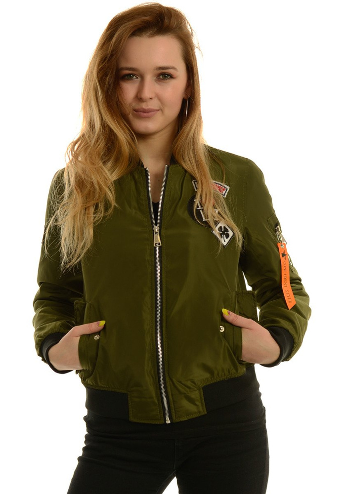 Damska Wiosenna Kurtka Bomberka Elif Zielona