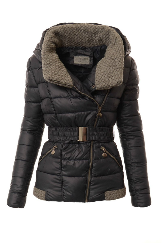 Damska Zimowa Ortalionowa Kurtka Alisa Granatowa