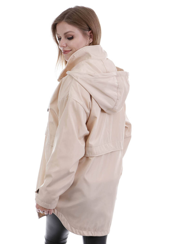 Damska Kurtka Parka Wiosenna Ksenia Beżowa
