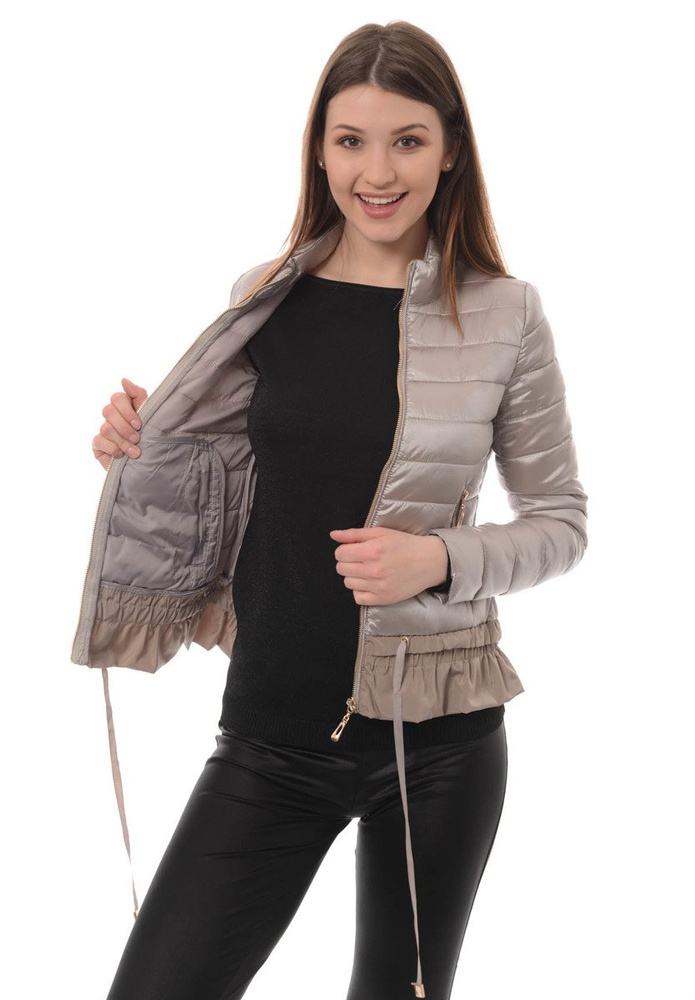 Damska Kurtka Parka Wiosenna Beżowa