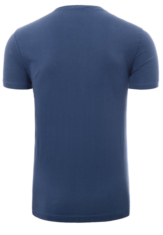 Męska Koszulka T-Shirt Nadruk Samochód Niebieska