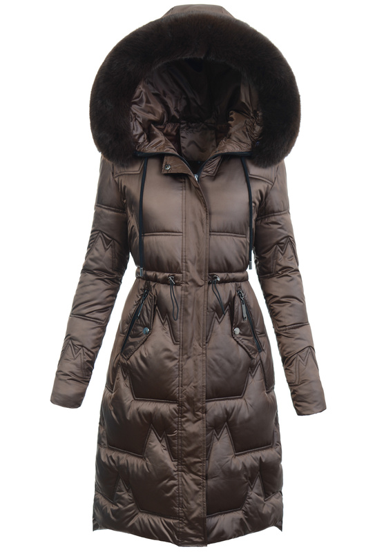 Damska Kurtka Zimowa Patrycja Brązowa