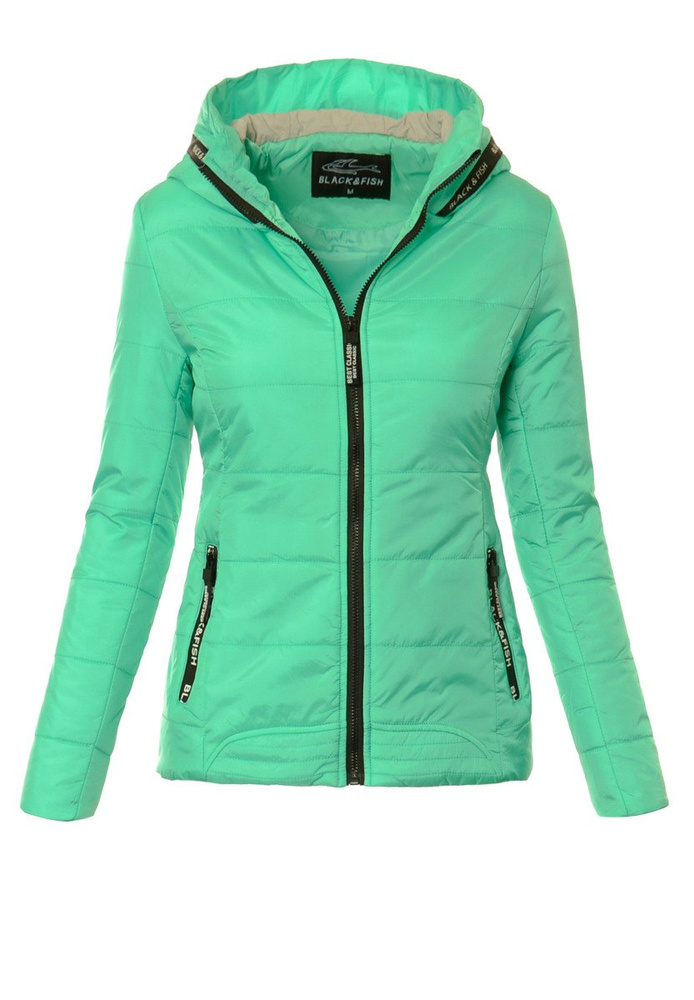 Damska Jesienna Wiosenna Kurtka Zielona